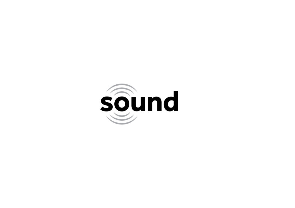 Sound Scotland logo (sound with lines representing sound vibrations above and below the ‘o’) on a white background