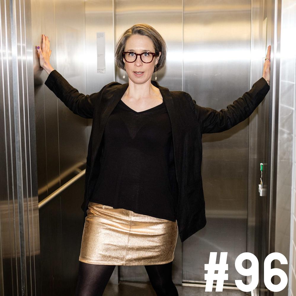 Juliet Fraser in a lift, photo by Dmitri Djuric